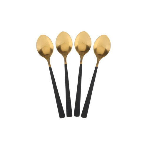 Cutlery Set Cerise 16pcs, black-gold