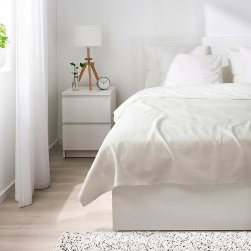 STENFRÖMAL Bedspread, white, 230x250 cm