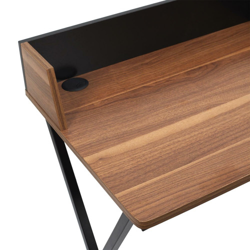 Desk Brico, walnut/black