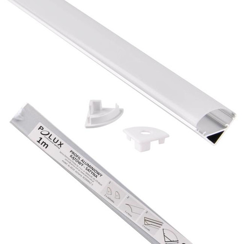 Polux LED Profile, corner, 1m, satin