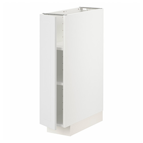 METOD Base cabinet with shelves, white/Stensund white, 20x60 cm