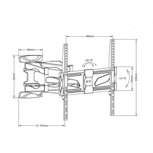 MacLean TV Bracket 26-55" 45kg MC-781