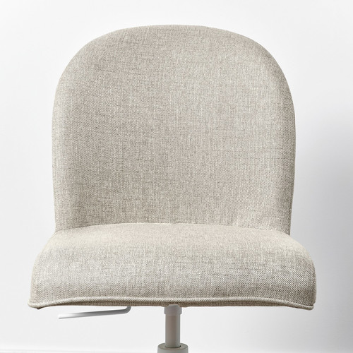 ROSENTORP Swivel chair, white/Kilanda beige