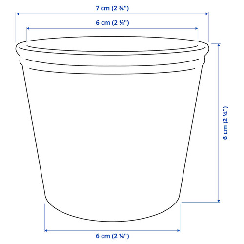 KÖRSBÄRSBJÖRK Plant pot, light grey/beige, 6 cm