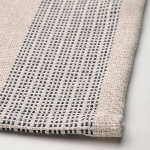 SILVERARV Table-runner, blue/beige, 45x150 cm