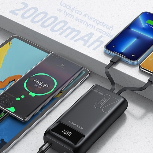 AWEI Power Bank Powerbank 20000mAh P169 K 22.5W USB-C+Apple Cab