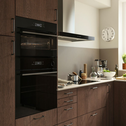 SPJUTBO True fan oven w microwave func, air fry function Grill function/black IKEA 700