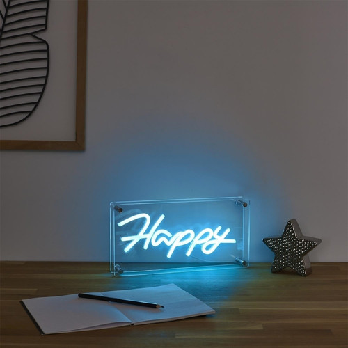 Neon LED Lamp Happy