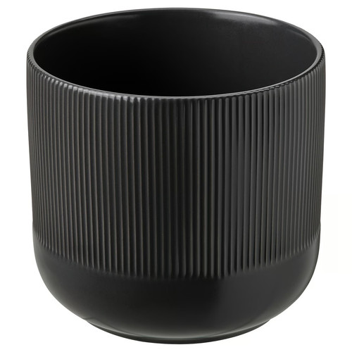 GRADVIS Plant pot, indoor/outdoor black, 15 cm