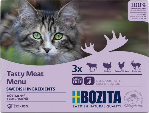 Bozita Cat Multibox Tasty Meat Menu Wet Food 12x85g