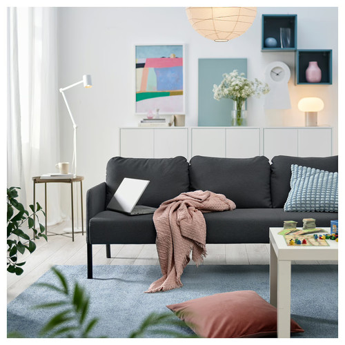 GLOSTAD 3-seat sofa, Knisa dark grey