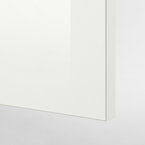 KNOXHULT Wall cabinet with door, high-gloss wite, 60x60 cm