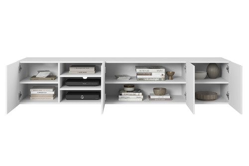 Wall-mounted TV Cabinet Asha 200 cm, matt white