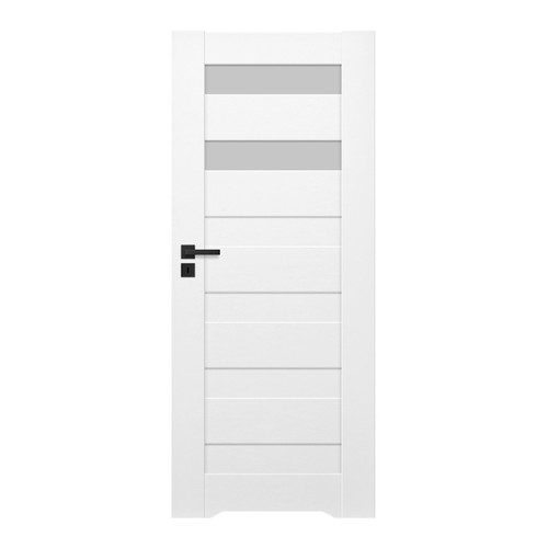 Non-rebated Internal Door with Undercut Trame 70, right, white