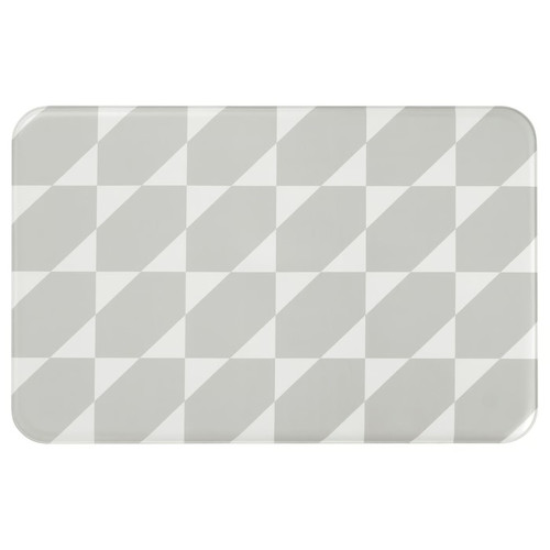 GÅNGPASSAGE Kitchen mat, grey/white, 45x70 cm