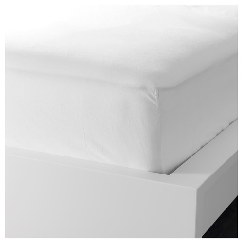 FÄRGMÅRA Fitted sheet, white, 160x200 cm