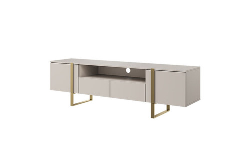 TV Cabinet Verica 200 cm, cashmere/gold legs