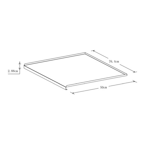 GoodHome Aluminium Lining for Kitchen Cabinets Sonchus 800 mm