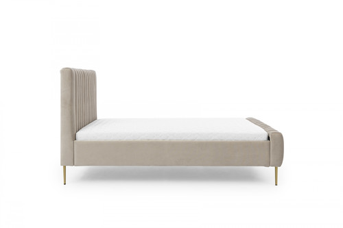 Upholstered Bed Nicole 140x200, Velutto 2/gold legs