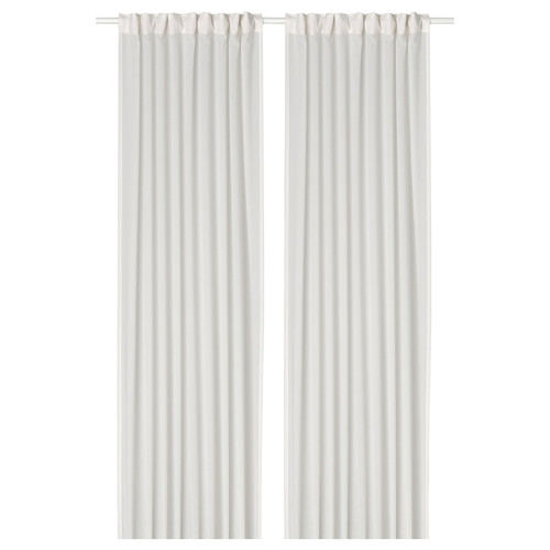 ROSENROBINIA Sheer curtains, 1 pair, white, 145x300 cm