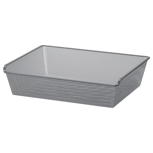 KOMPLEMENT Mesh basket, dark grey, 75x58 cm