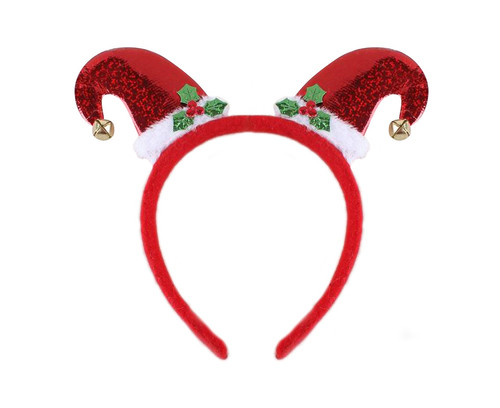 Mini Santa Hat Christmas Headband, Red