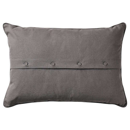 SKUGGNÄVA Cushion, white/grey, 58x40 cm