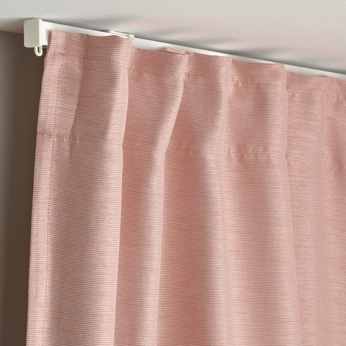 VILBORG Room darkening curtains, 1 pair, pink, 145x300 cm