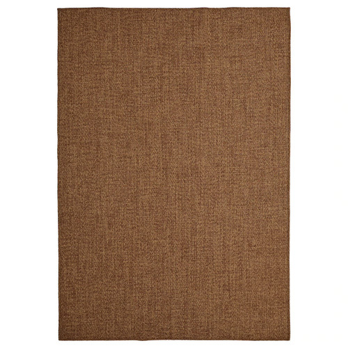 LYDERSHOLM Rug flatwoven, in/outdoor, medium brown, 160x230 cm
