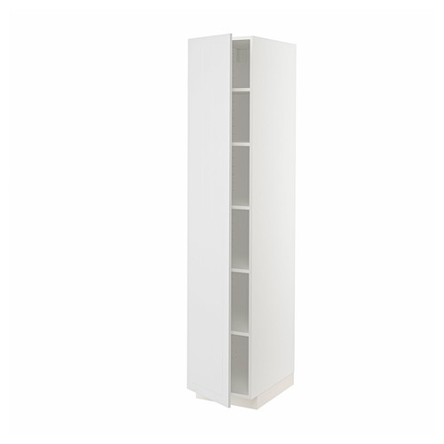 METOD High cabinet with shelves, white/Stensund white, 40x60x200 cm