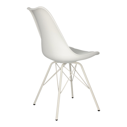 Chair Eris, PP/faux leather, 1pc, white/white