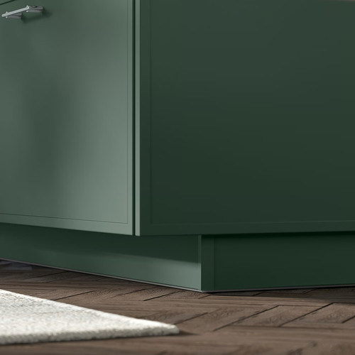 ASPUDDEN Plinth, dark grey-green, 220x8 cm
