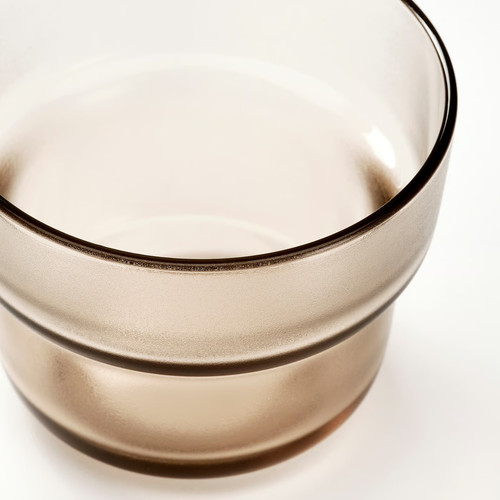 OLIVTRAST Glass, light brown, 29 cl