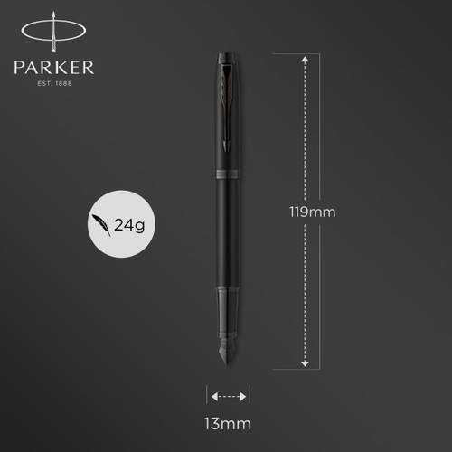 Parker IM Achromatic Black Fountain Pen