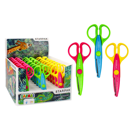 Decorative Craft Scissors Safari 14cm 24pcs