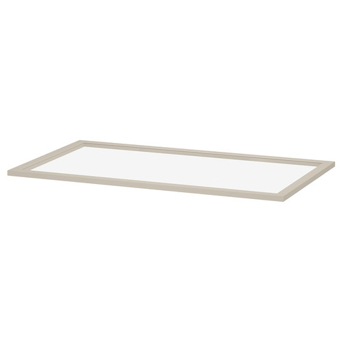 KOMPLEMENT Glass shelf, beige, 100x58 cm