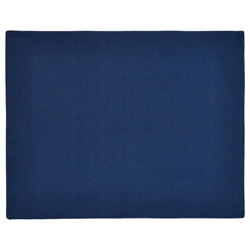 NISSÖGA Place mat, white/dark blue, 45x35 cm
