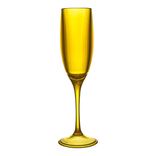 Plastic Champagne Flute 130ml, yellow