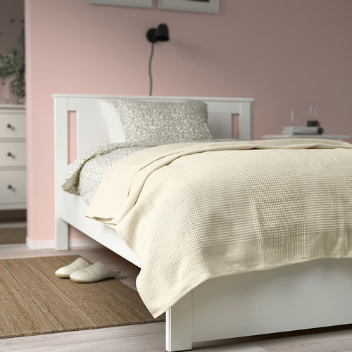 INDIRA Bedspread, natural/unbleached cotton, 230x250 cm