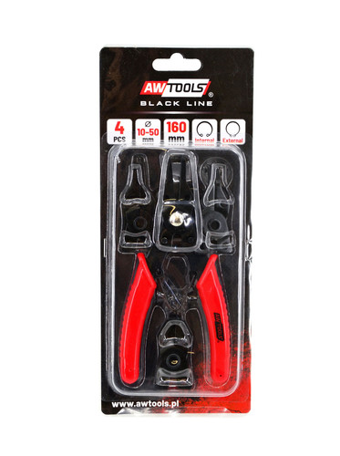 AW Circlip Pliers Set 160mm Interchangeable Heads 4pcs