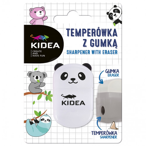 Kidea Sharpener with Eraser Animals, 1pc, assorted design