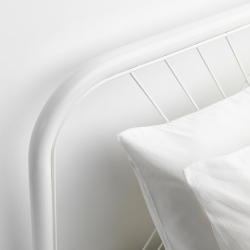 NESTTUN Bed frame, white, Leirsund, 140x200 cm