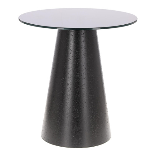 Coffee Table Soleilo 60cm, glass, round, black