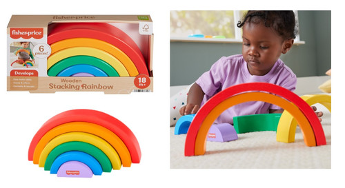 Fisher-Price® Wooden Stacking Rainbow HXT73 18m+