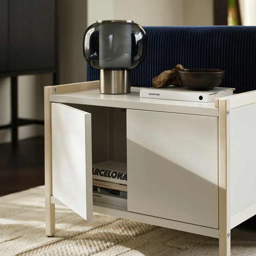 EKENABBEN Cabinet, aspen/white, 70x35x51 cm