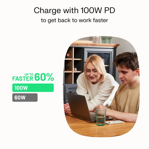 GREEN CELL Cable USB-C-USB-C PowerStream 100W, braid 1.2m, black