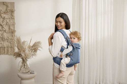 BABYBJORN Baby Carrier Harmony, Woven, Blue mélange, 0-3y