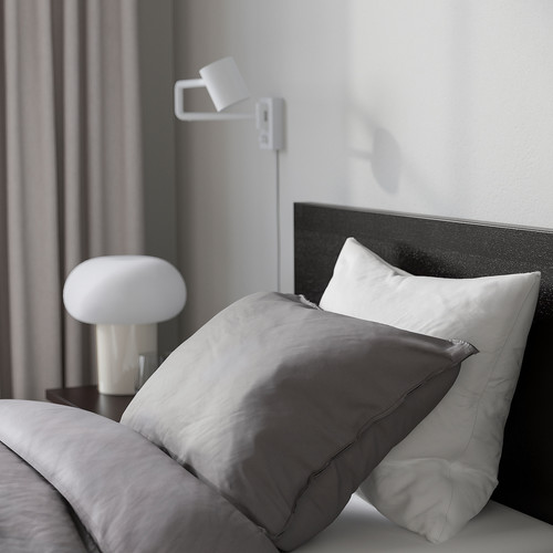 MALM Bed frame with mattress, black-brown/Åbygda firm, 90x200 cm