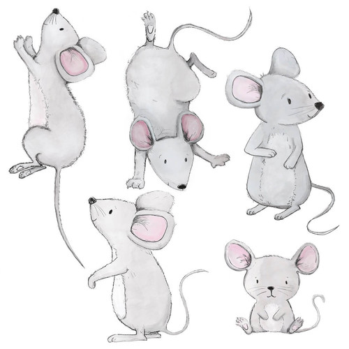 Wall Sticker Set - Mice Family