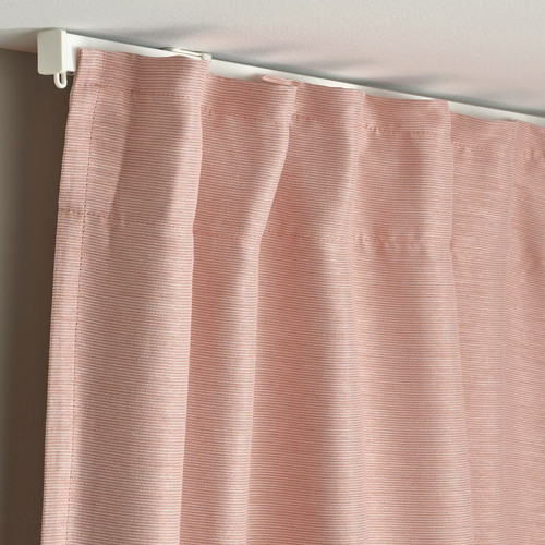 VILBORG Room darkening curtains, 1 pair, pink, 145x300 cm